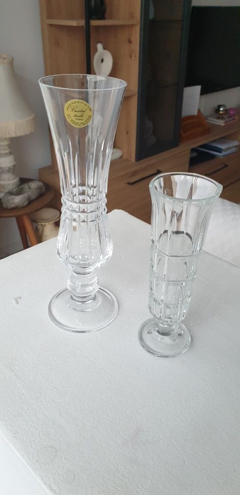 Lot vaze glastre cristal vintage colectie Franța Italia 1970