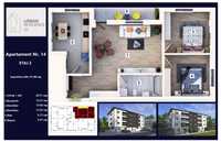 Apartament 3 camere 80mp bloc nou Urban Residence IV