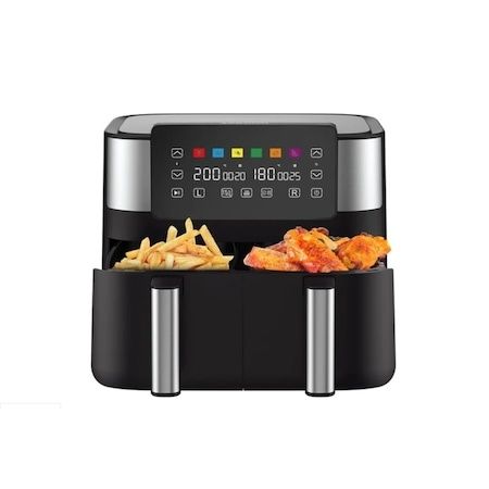Двоен AirFryer, JOYAMI,  с 2 отделения, и голям капацитет 7,6 л, фун