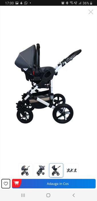 Vand carut copii 3 în 1