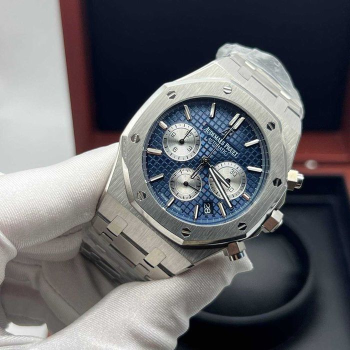 audemars piguet royal oak  сребристо синьо