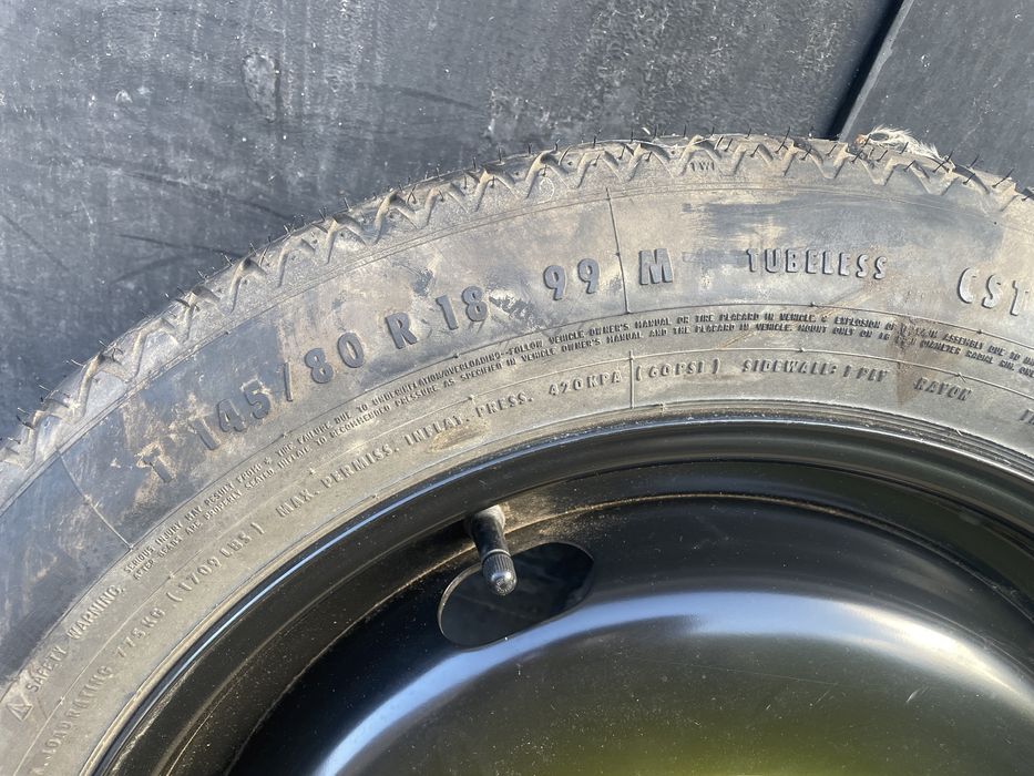 Roata rezerva slim VW tiguan R18, 5x112, butuc 57.1, este ca noua