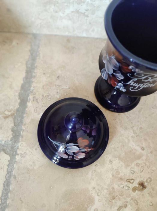 Винтидж купа/ваза за бонбони, Германия, ръчно рисувана