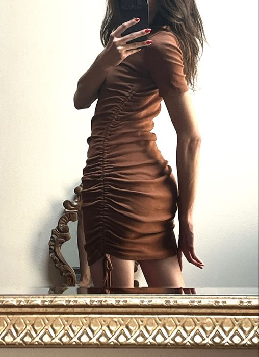 Rochie tip tricou, șnur lateral, Zara