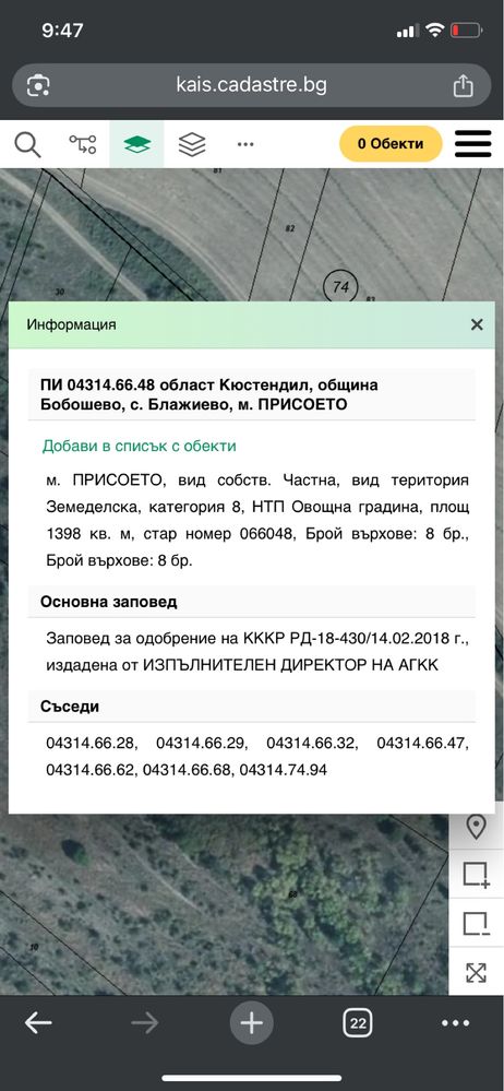 Земеделска земя 15,4 дка