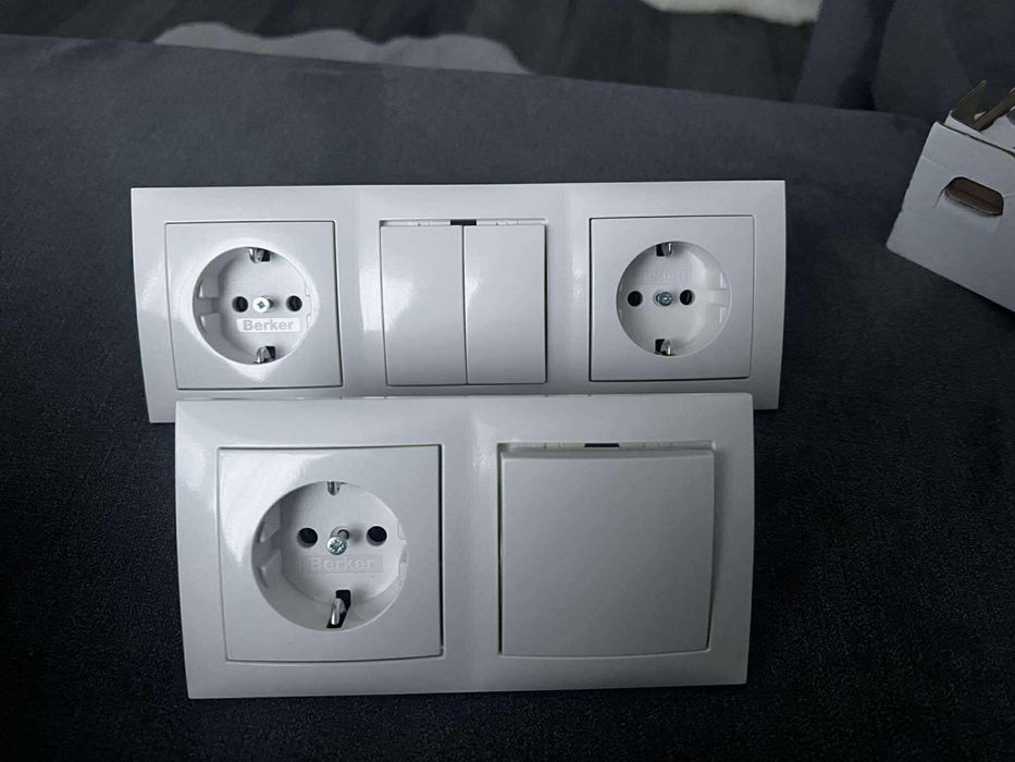 Priza, Întrerupător Berker, 250V 16A, Alb