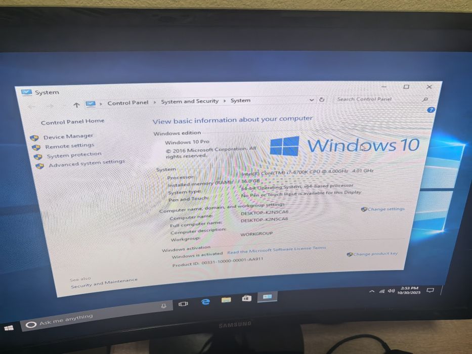Kit i7 6700k placa baza și rami 16g și ssd m2 256