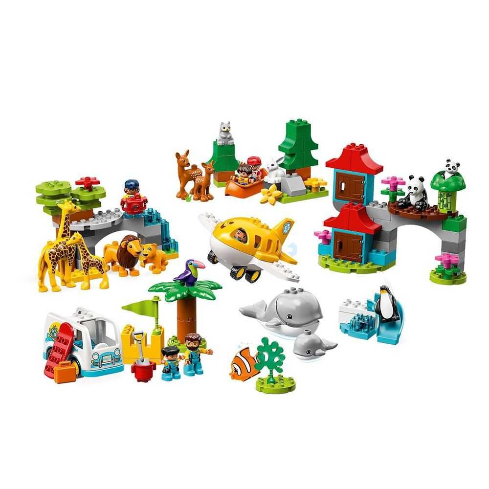 LEGO DUPLO Животни по света + 2 основи + кутия