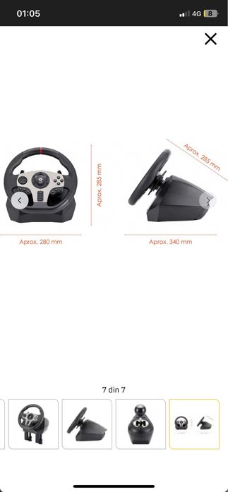 Volan Myria MG7418 cu pedale – PS4/PC/Xbox – Ca nou – Preț redus!