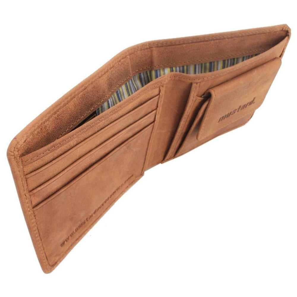 Leather Wallet Portmoneu Portofel piele cu mesaj "My Money My Rules"