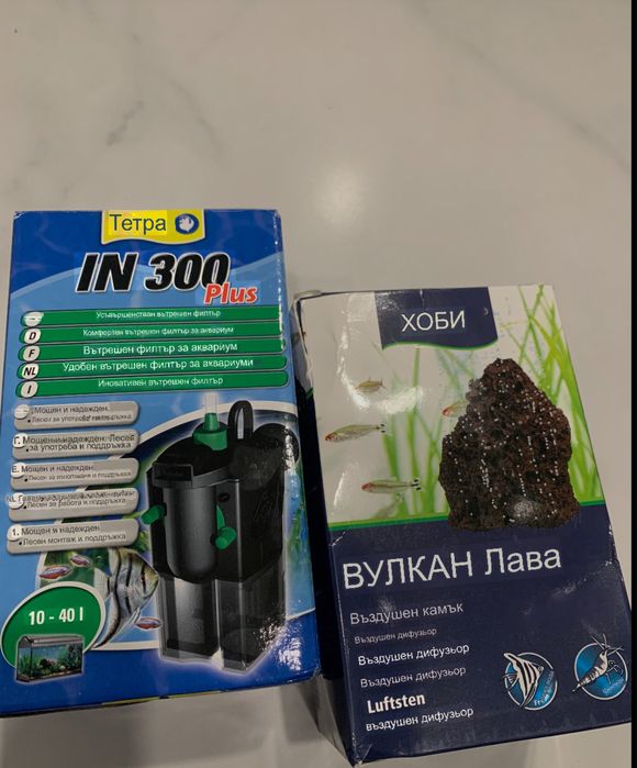 Пакет от иновативен вътрешен филтър и естествен оксидатор за аквариум