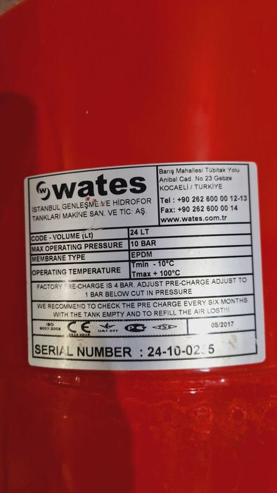 Vas de expansiune WATES - 24 litrii