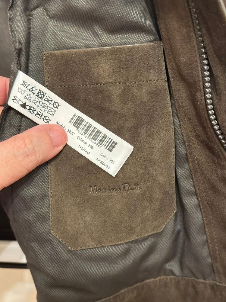 Geaca piele intoarsa, Massimo Dutti, XXL