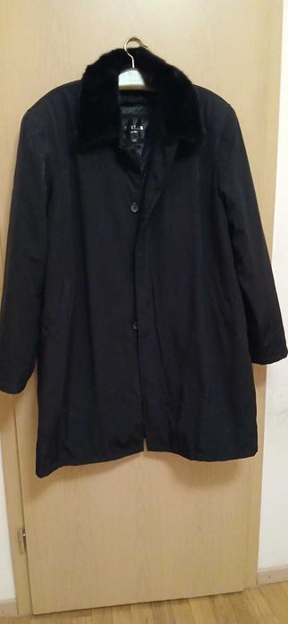 Мужское пальто с меховой подкладкой