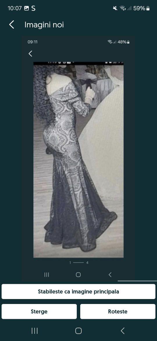 Vând rochie de seară elegantă culoare neagră mărimea S impecabilă