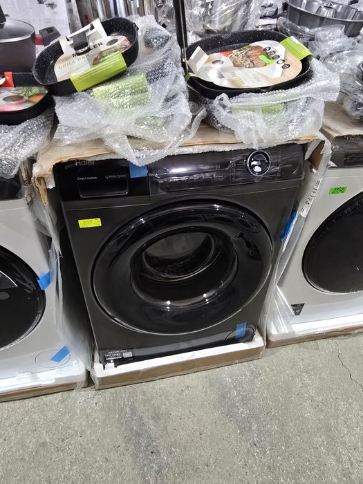 Нова инверторна Direct Drive слим пералня с пара Haier 8 кг антрацид