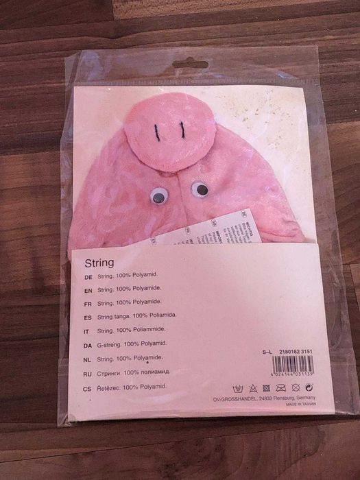 Chiloți tanga bărbați Pig Men's String, roz - L