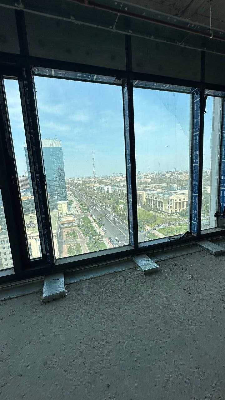 Офис премиум ЖК Nest One 106 м² 15/51 коробка вид на Ташкент Сити