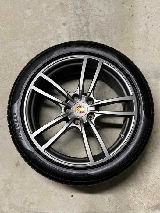 Set roți Porsche Cayenne–21–Jante OEM+Anvelope Pirelli P Zero NO+Senzo