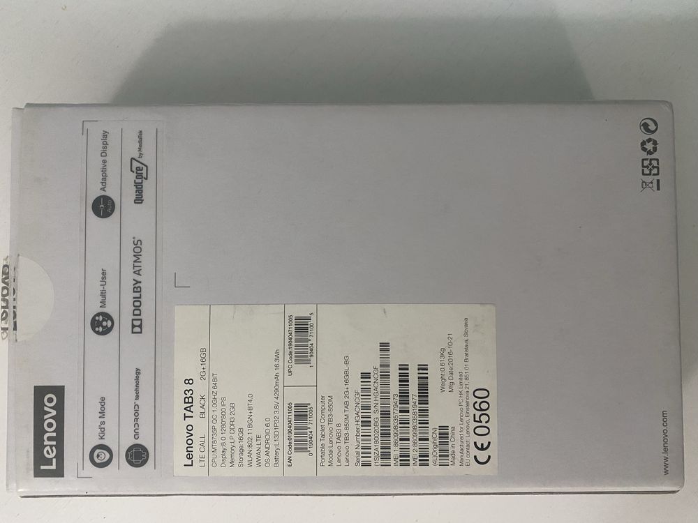 Продавам таблет Lenovo Tab 3 8”