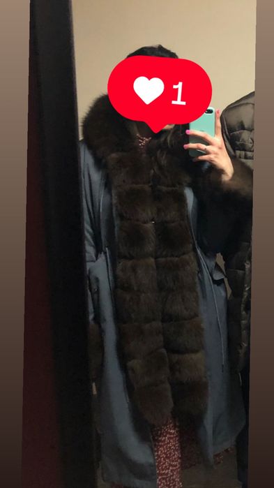 Продам парку! натуральный мех
