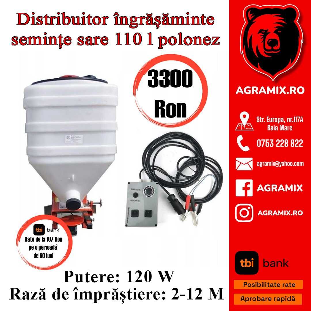 Distribuitor ingrasaminte 300L seminte sare 110L poloneza  Agramix noi