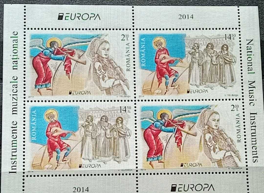 Lot timbre romanesti recente - colite si serii bloc MNH, 24 lei bucata