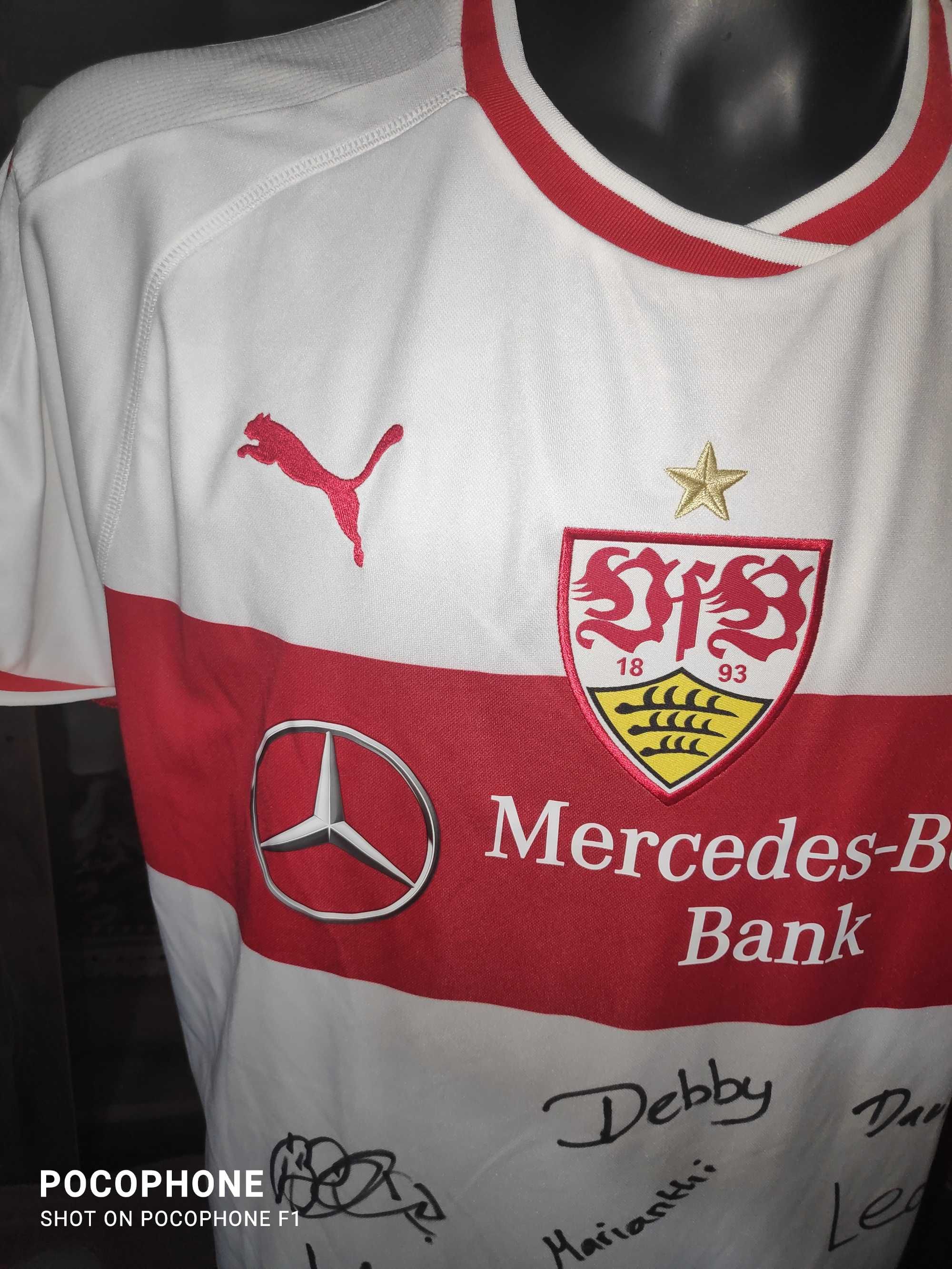 tricou vfb stuttgart puma special cu autografe marimea XL