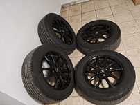 Set jante RC Design 6.5x16, ET45, negru lucios + anvelope vară Hankook