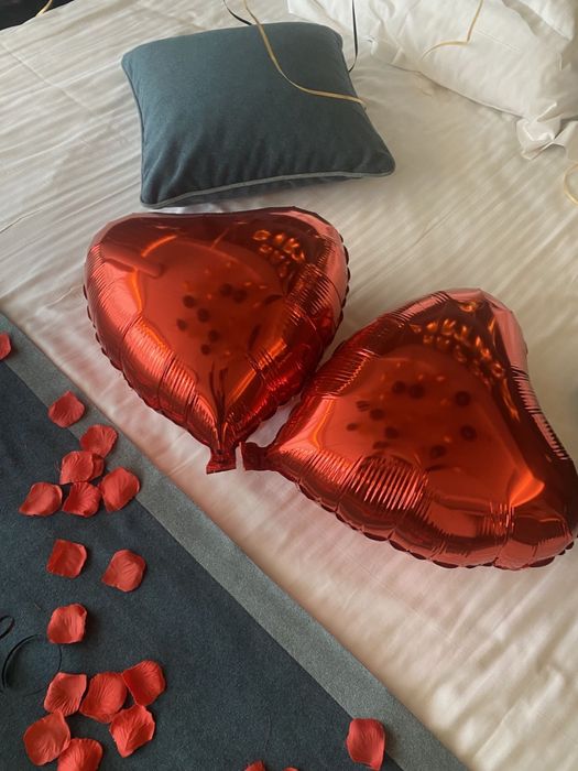 фольгированные шарики в сердечку