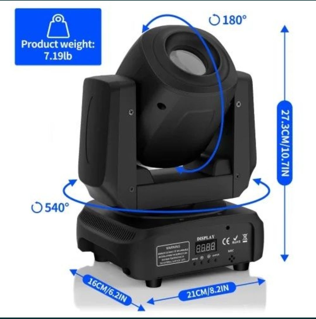 Moving Head led UKING 85w prisma lumini dj formatie party jocuri