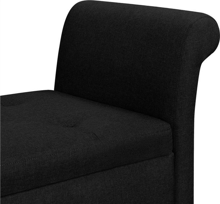 Bancă tapițată, canapea cu cotiere capăt de pat, hol |S 613474 Black