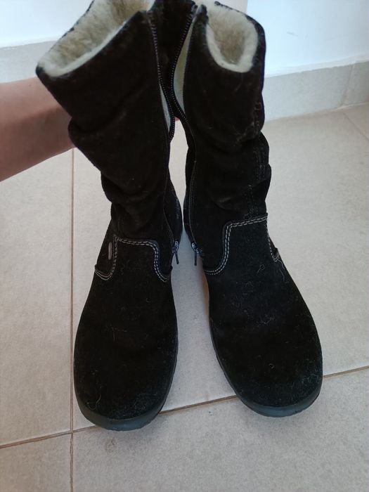 Ghete dama, Rieker, piele întoarsă, 38