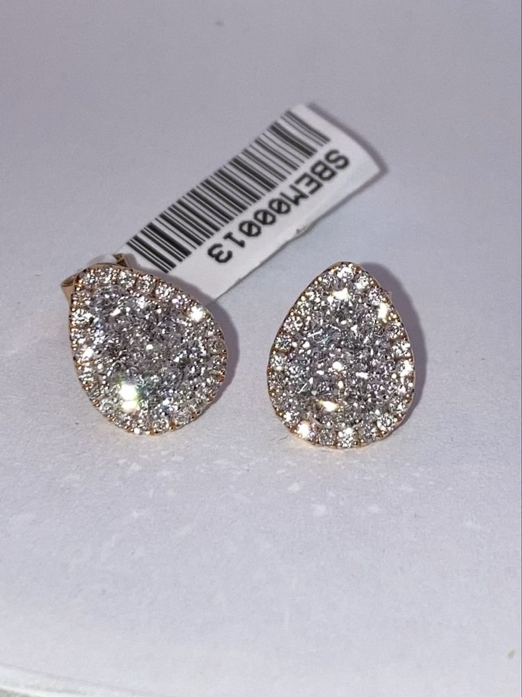 Cercei aur roz 18kt.cu diamante 1.55ct