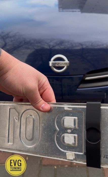 Suport Numar Inmatriculare Auto Magnetic Negru EVG