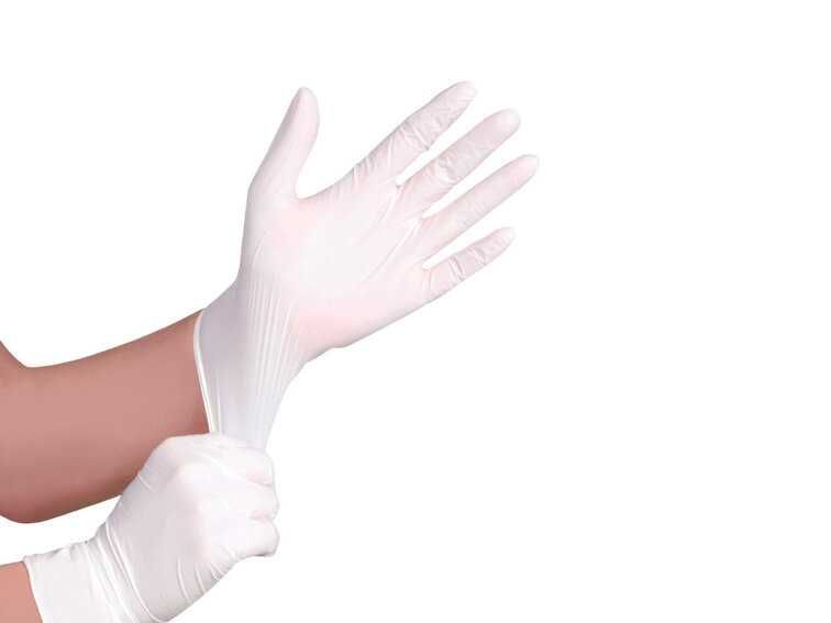 Латекс / Латексови ръкавици без пудра