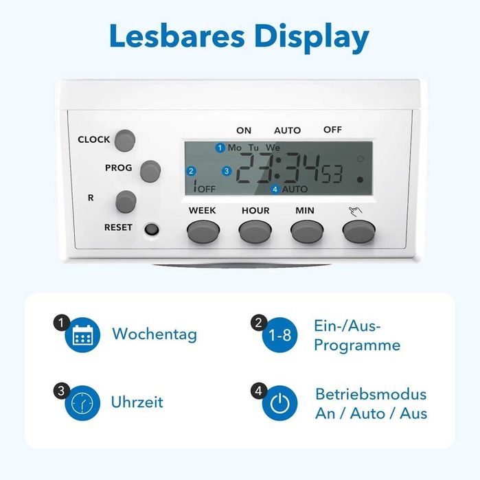 temporizator digital HBN, săptămânal
