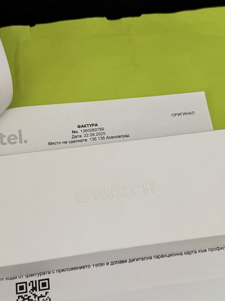 ЗАПЕЧАТАН 46mm Apple watch 11 Yettel Гаранция 2027 г. Space Gray