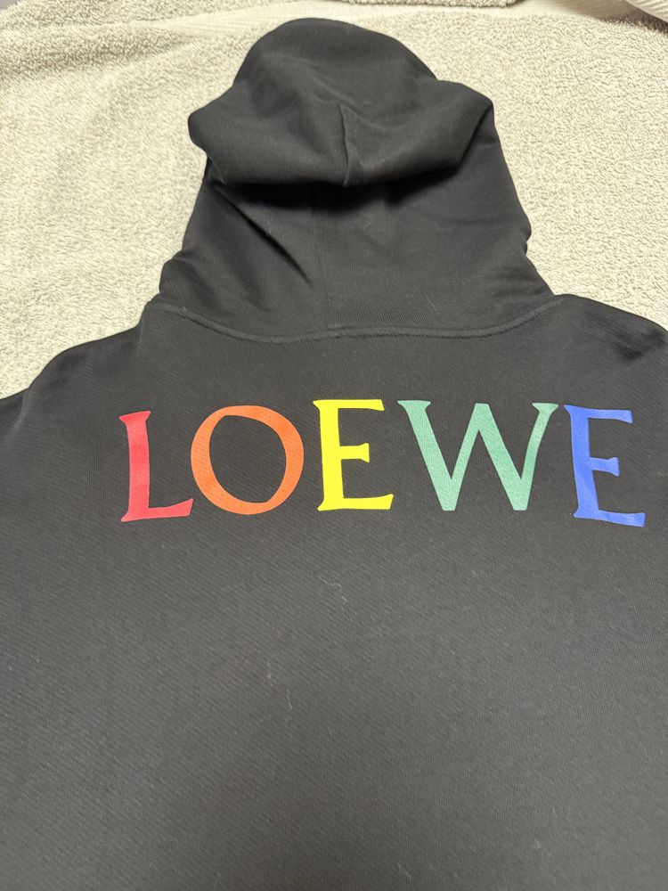 Loewe Rainbow Rib Zip Hoodie L oversize