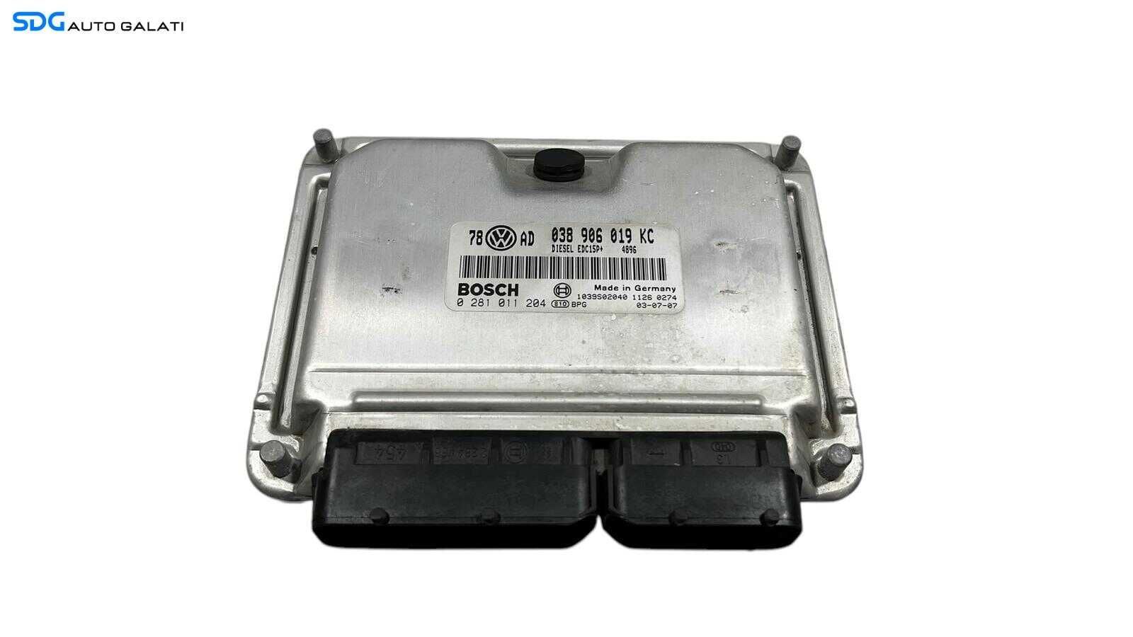 Unitate Modul ECU Calculator Motor Volkswagen Passat B5.5 1.9 TDI AVB 2001 - 2005 Cod 038 906 019 KC [L5803] [L5805]
