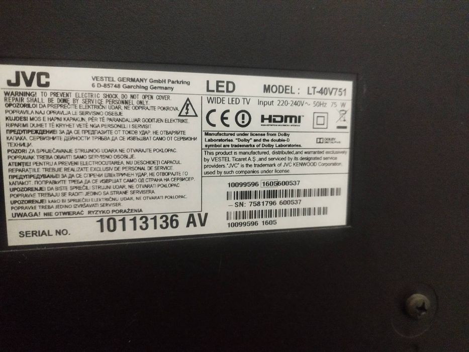 JVC LED TV / LT-40V751