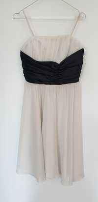 Rochie M, 38- 40,  alb si negru, voal