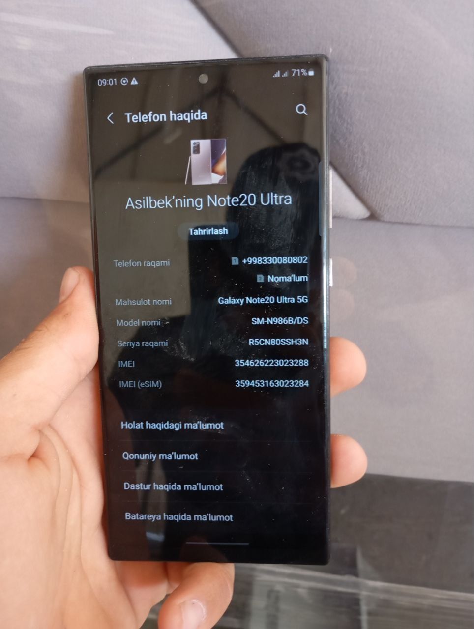 Note 20 ultra 12/256