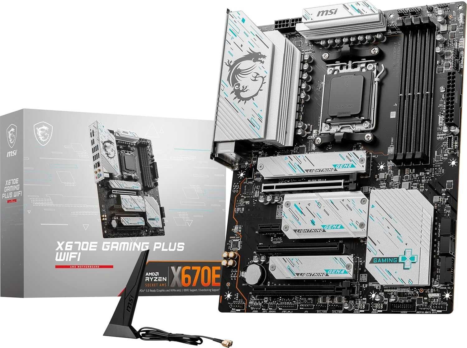 X670E GAMING PLUS WIFI + Ryzen 7 9700X, осемядрен (3.8/5.5GHz] AM5