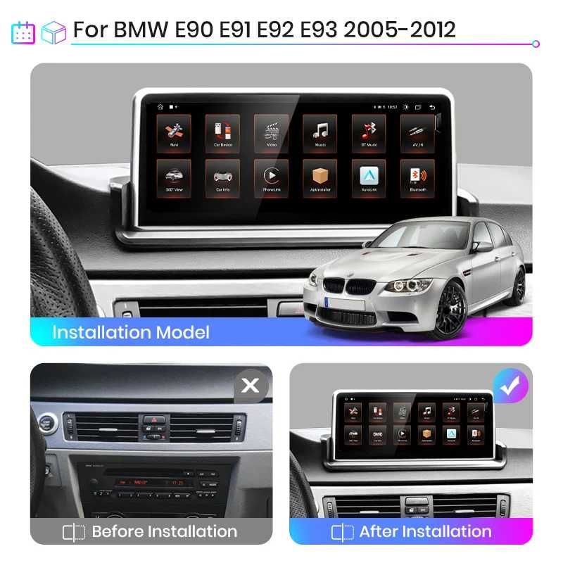 Navigatie Android 10.25" BMW Seria 3 E90 E91, Seria 5 E60 E61, 4GB RAM