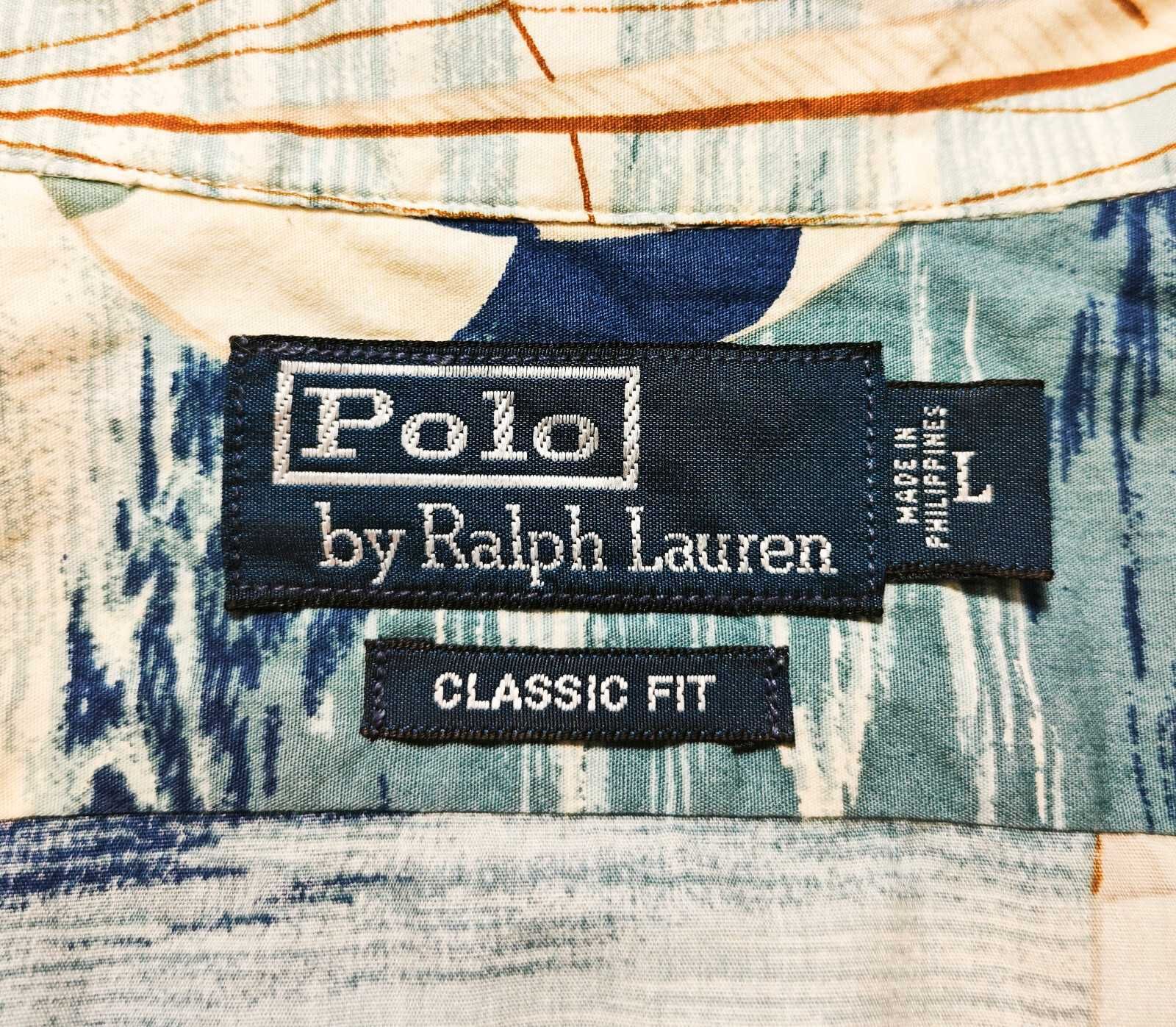 Ralph Lauren Оригинална мъжка рядка риза на лодка / катамаран размер L