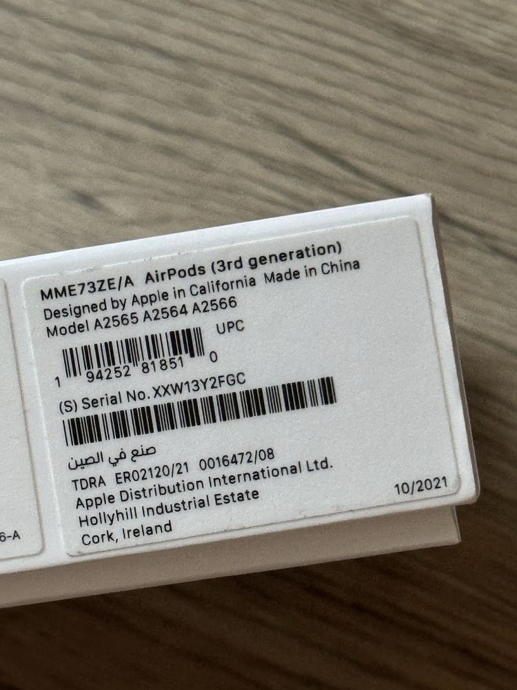 Продам AirPods 3 (3rd generation)