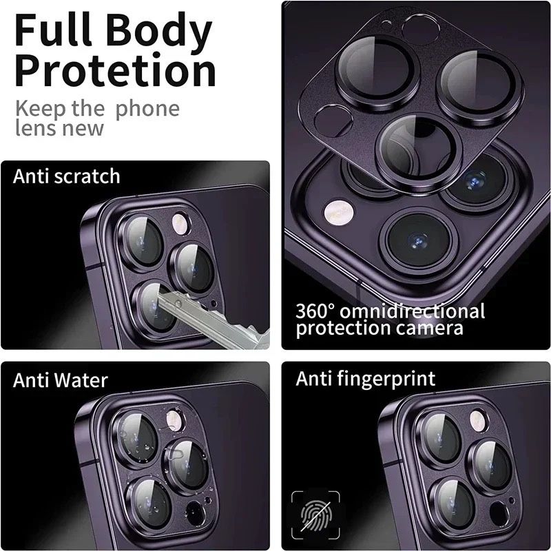 9Н Протектор за камера ,метален ,черен iPhone 12 pro -13 pro