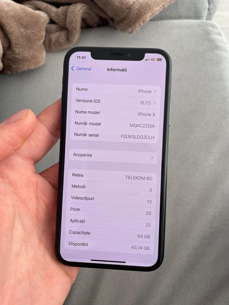 Vand Iphone X 64GB IMPECABIL