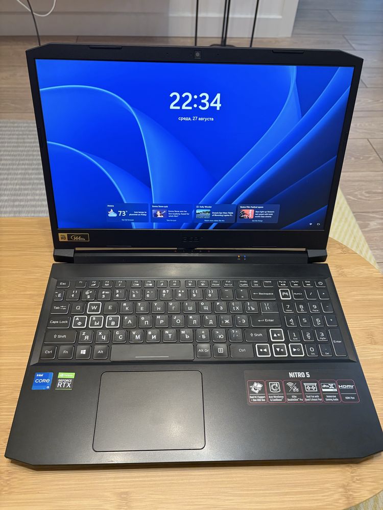 Игровой ноутбук Acer Nitro 5  Intel® Core™ i5 в отличном состоянии